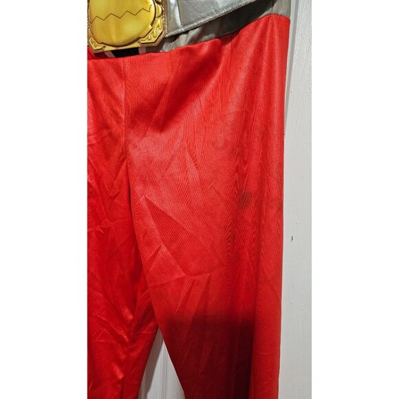 Red Power Ranger Dino Fury Muscle Costume Child Boys 7-8 Halloween DAMAGED - Picture 7 of 9